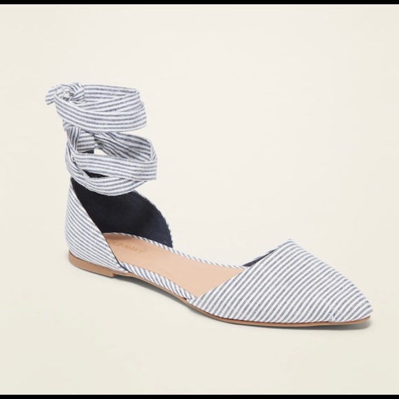 Lace-up D’Orsay Pointy Toe Flats 7 - 7 1/2 NWT - Picture 2 of 6